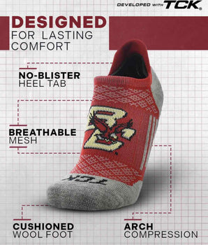 TCK socks Boston College Eagles Tour No Show Tab Socks - Made in USA
