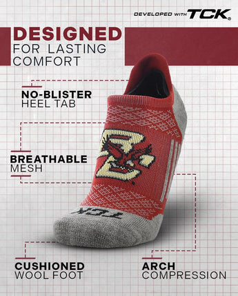 TCK socks Boston College Eagles Tour No Show Tab Socks - Made in USA