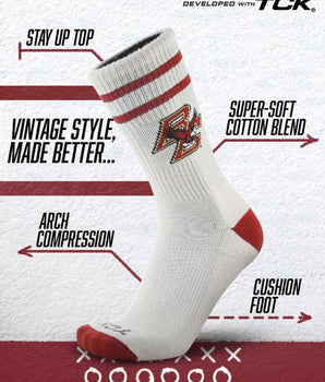 TCK socks Boston College Eagles | Vintage | NCAA Mens and Womens Soft Cotton Sock