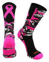 TCK socks Breast Cancer Awareness Camo Crew Socks
