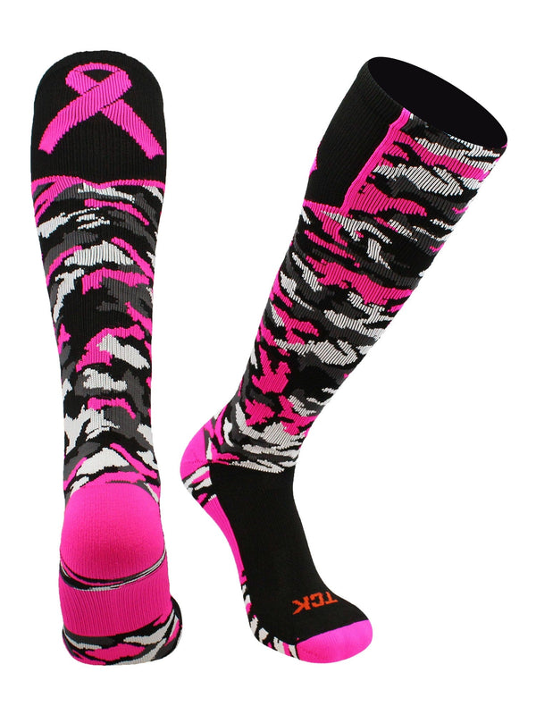 TCK socks Breast Cancer Awarness Camo Over The Calf Socks