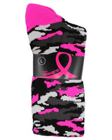 Breast Cancer Awareness Camo Over The Calf Socks