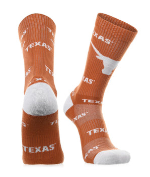 TCK socks Burnt Orange/White / Medium Texas Longhorns Mayhem Crew Socks (Imported)