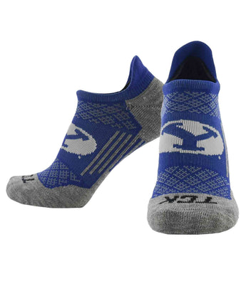 TCK socks BYU Cougars / Large BYU Cougars Tour No Show Tab Socks - Made in USA