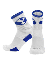 TCK socks BYU Cougars / Large TCK BYU Cougars Quarter Socks - Made in USA