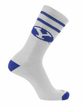 NCAA Vintage College Striped Socks - BYU Cougars (Large)