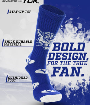BYU Cougars Mayhem Crew Socks (Made in USA)