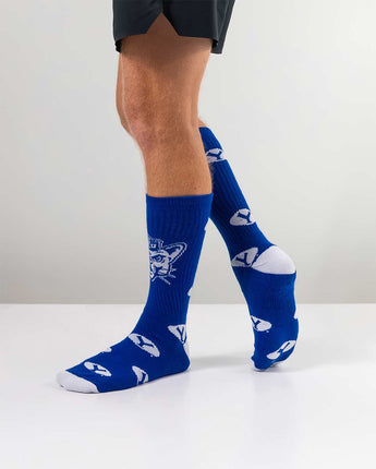 TCK socks BYU Cougars Mayhem Crew Socks (Made in USA)