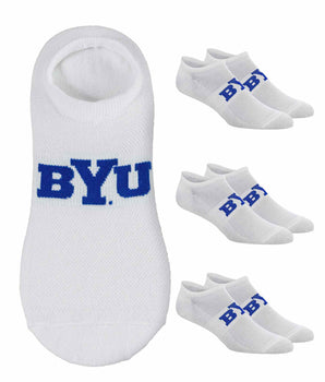 TCK socks BYU Cougars / One Size TCK BYU Cougars No Show Liner Socks (3-Pack)