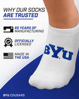 TCK socks BYU Cougars / One Size TCK BYU Cougars No Show Liner Socks (3-Pack)