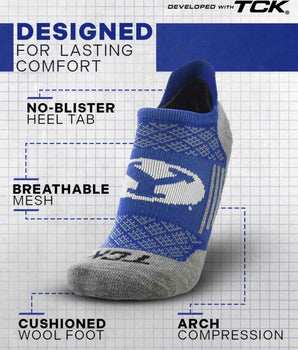 TCK socks BYU Cougars Tour No Show Tab Socks - Made in USA