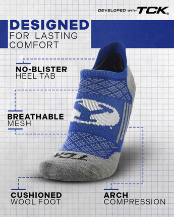 TCK socks BYU Cougars Tour No Show Tab Socks - Made in USA