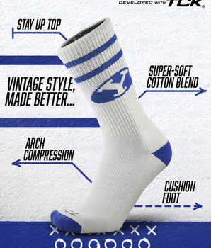 TCK socks BYU Cougars | Vintage | NCAA Mens and Womens Soft Cotton Sock