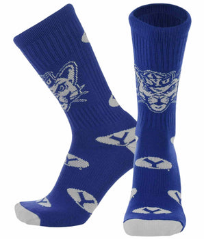 BYU Cougars Mayhem Crew Socks (Made in USA)