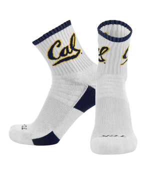 TCK socks Cal Berkeley Golden Bears / Large TCK Cal Berkeley Golden Bears Quarter Socks - Made in USA
