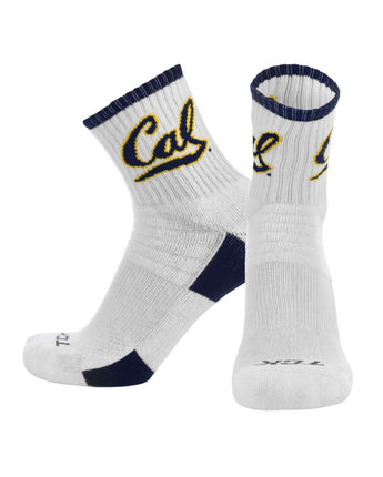 TCK socks Cal Berkeley Golden Bears / Large TCK Cal Berkeley Golden Bears Quarter Socks - Made in USA