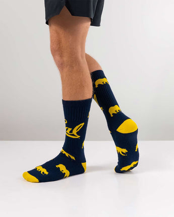 TCK socks Cal Berkeley Golden Bears Mayhem Crew Socks (Made in USA)