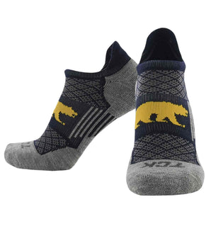TCK socks California Golden Bears / Large California Golden Bears Tour No Show Tab Socks - Made in USA