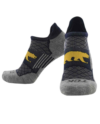 TCK socks California Golden Bears / Large California Golden Bears Tour No Show Tab Socks - Made in USA