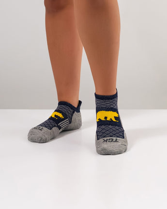 TCK socks California Golden Bears Tour No Show Tab Socks - Made in USA