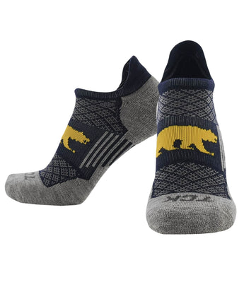 TCK socks California Golden Bears Tour No Show Tab Socks - Made in USA