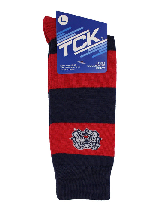 TCK socks Cardinal/Blue / Large Fresno State Bulldogs Socks Game Day Striped Crew Socks