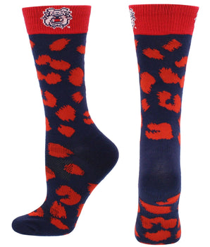 TCK socks Cardinal/Blue / Medium Fresno State Bulldogs Socks Womens Savage Crew Socks