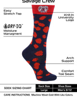 TCK socks Cardinal/Blue / Medium Fresno State Bulldogs Socks Womens Savage Crew Socks