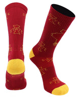 TCK socks Cardinal/Gold / Large Iowa State Cyclones Mayhem Crew Socks (Imported)