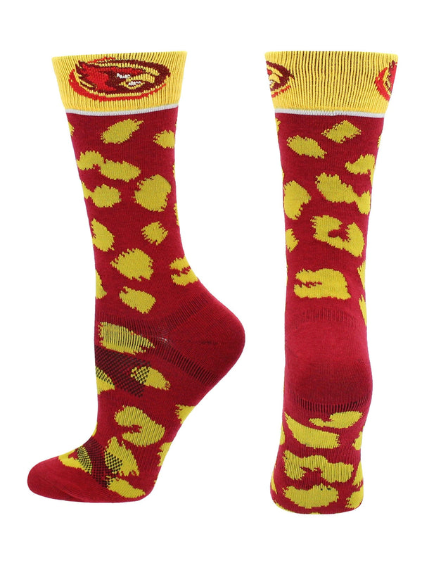 TCK socks Cardinal/Gold / Medium Iowa State Cyclones Socks Womens Savage Crew Socks