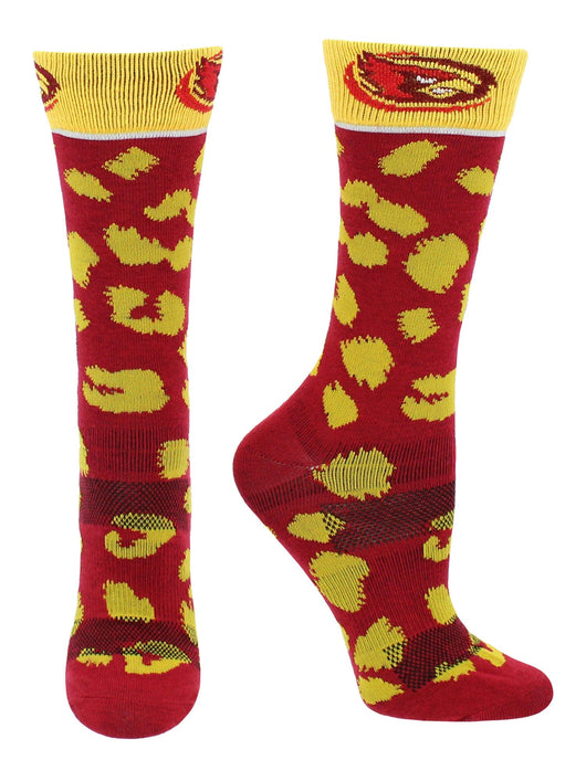 TCK socks Cardinal/Gold / Medium Iowa State Cyclones Socks Womens Savage Crew Socks