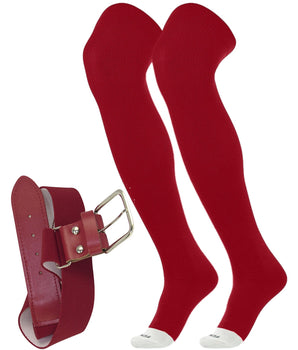 Prosport Over the Knee Socks and Belt | Uniform Combo Set