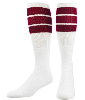 TCK socks Cardinal / Small Retro 3 Stripe OTC Tube Socks