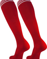 TCK socks Cardinal/White / Medium Finale 3-Stripe Soccer Socks