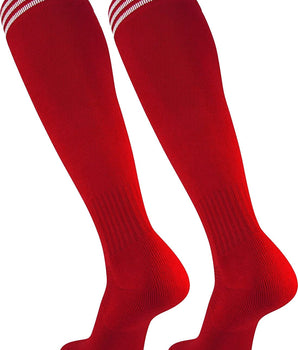 TCK socks Cardinal/White / Medium Finale 3-Stripe Soccer Socks