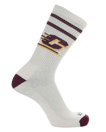 TCK socks Central Michigan Chippewas / Large Central Michigan Chippewas | Vintage | NCAA Mens and Womens Soft Cotton Sock
