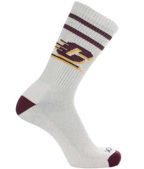 TCK socks Central Michigan Chippewas / Large Central Michigan Chippewas | Vintage | NCAA Mens and Womens Soft Cotton Sock