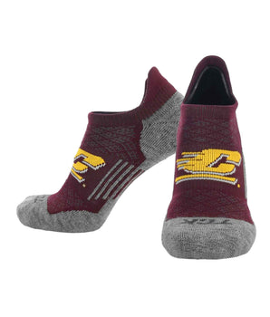 TCK socks Central Michigan Chippewas / Medium Central Michigan Chippewas Tour No Show Tab Socks - Made in USA