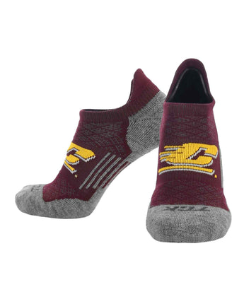 TCK socks Central Michigan Chippewas / Medium Central Michigan Chippewas Tour No Show Tab Socks - Made in USA