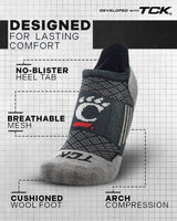 TCK socks Cincinnati Bearcats Tour No Show Tab Socks - Made in USA