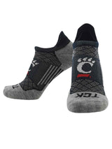 TCK socks Cinicinnati Bearcats / Large Cincinnati Bearcats Tour No Show Tab Socks - Made in USA