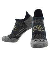 TCK socks Colorado Buffaloes / Large Colorado Buffaloes Tour No Show Tab Socks - Made in USA