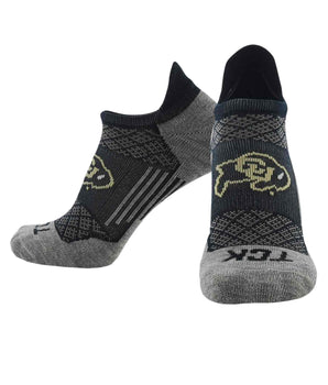 TCK socks Colorado Buffaloes / Large Colorado Buffaloes Tour No Show Tab Socks - Made in USA