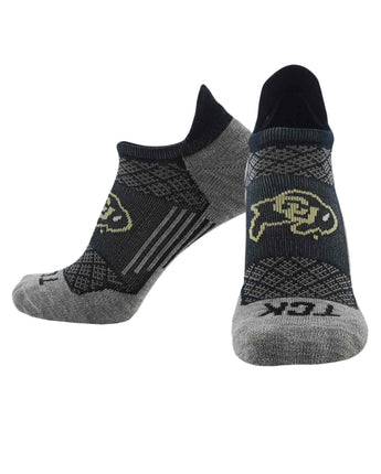 TCK socks Colorado Buffaloes / Large Colorado Buffaloes Tour No Show Tab Socks - Made in USA