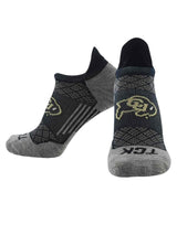 TCK socks Colorado Buffaloes / Large Colorado Buffaloes Tour No Show Tab Socks - Made in USA