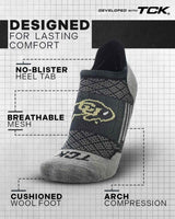 TCK socks Colorado Buffaloes Tour No Show Tab Socks - Made in USA