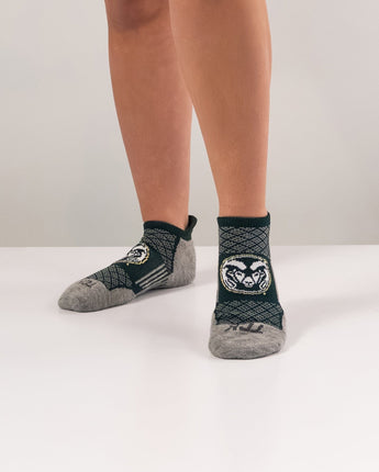 Colorado St. Rams No Show Tour Socks - Made in USA