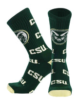 TCK socks Colorado State Dark Green/White / Large Colorado State Rams Mayhem Crew Socks (Made in USA)