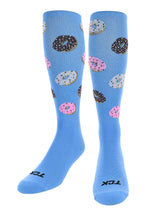 TCK socks Columbia Blue / Large Donut All-Over Tube Socks