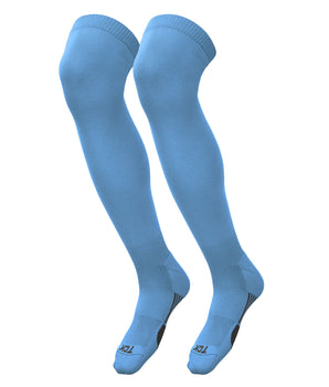TCK socks Columbia Blue / Large TCK Dugout Over the Knee Socks For Baseball, Softball, Football Solid Team Colors